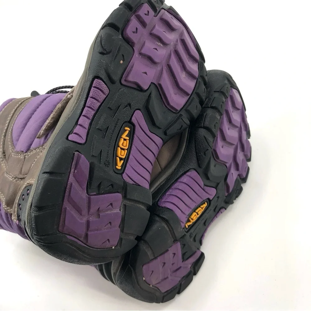 KEEN Breckenridge Snow Boots Winter Warm Insulated Purple 12 Kids Outdoor Girls